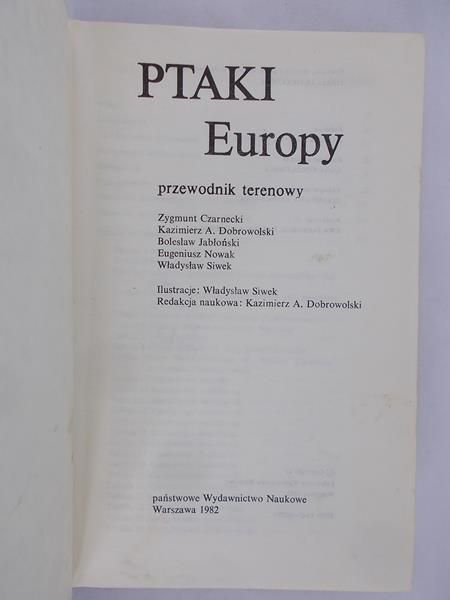 Dobrowolski Kazimierz A. (red.) - Ptaki Europy