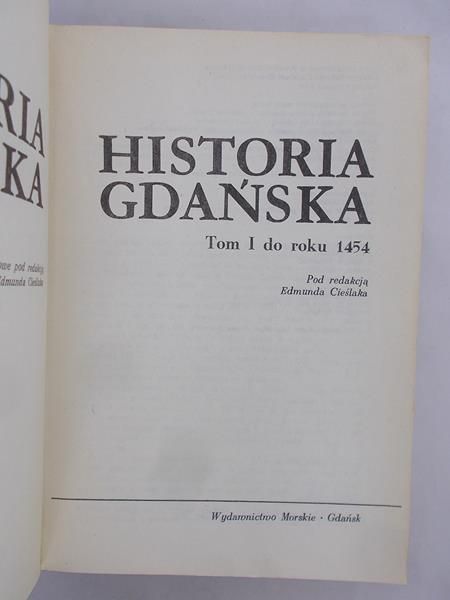 Historia Gdańska, T. I