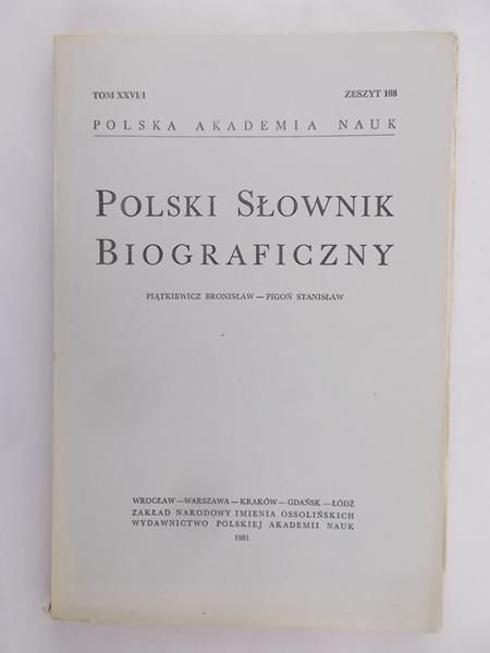 Polski słownik biograficzny – zeszyt 108