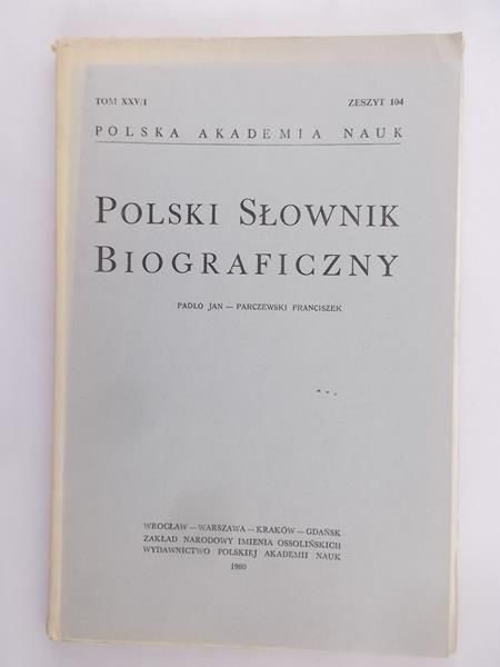 Padło Jan - Polski słownik biograficzny – zeszyt 104
