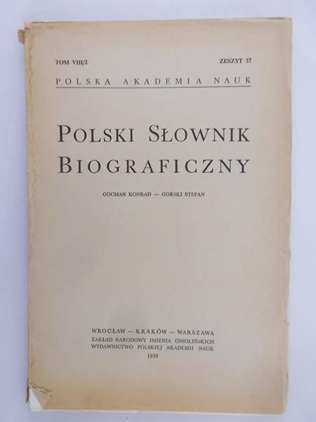Gocman Konrad  - Polski słownik biograficzny – zeszyt 37