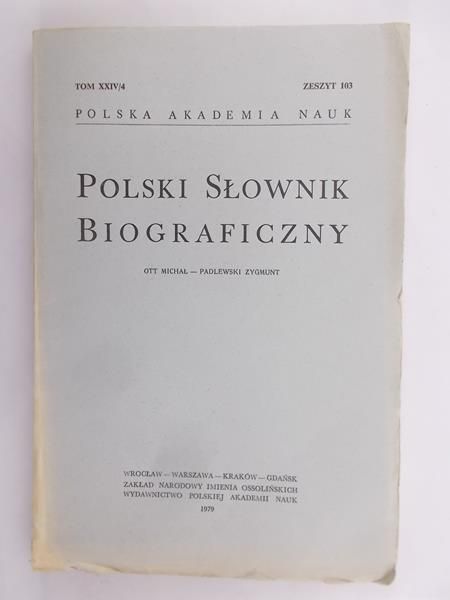 Polski słownik biograficzny – zeszyt 103