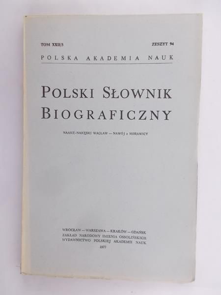 Polski słownik biograficzny – zeszyt 94