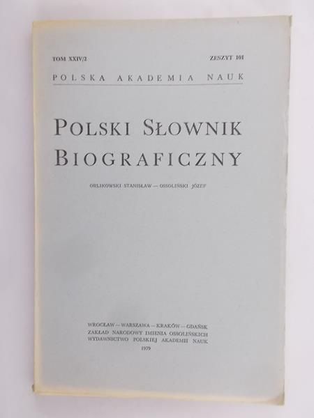 Polski Słownik Biograficzny Zeszyt 101