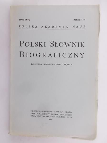 Polski słownik biograficzny – zeszyt 105