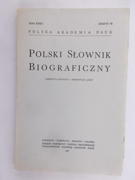Morsztyn Zbigniew - Polski słownik biograficzny – zeszyt 92
