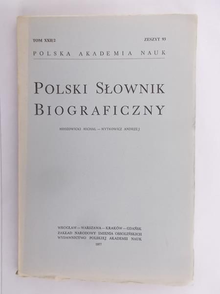 Polski słownik biograficzny – zeszyt 93
