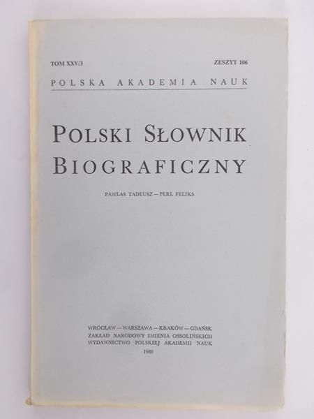 Pawlas Tadeusz - Polski Słownik Biograficzny Zeszyt 106