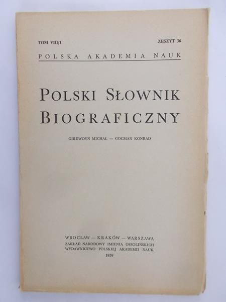 Girdwoyń Michał - Polski słownik biograficzny – zeszyt 36