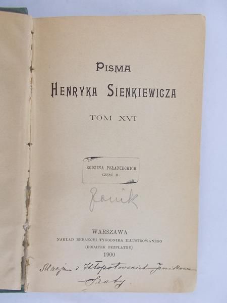 Pisma, tom XVI, 1900 r.