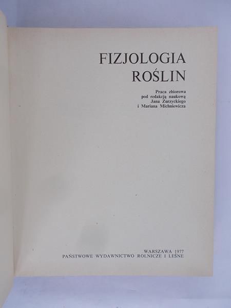 Fizjologia Roślin