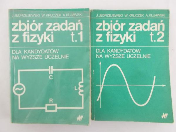 Jędrzejewski J.,   - Zbiór zadań z fizyki. Dla kandydatów na wyższe uczelnie, Tom I i II