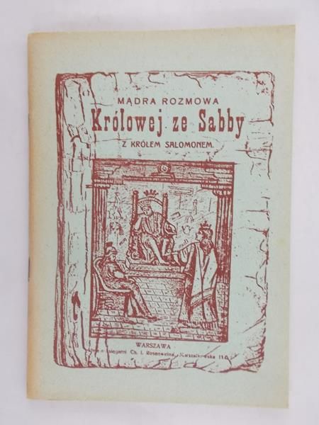 Mądra rozmowa królowej ze Sabby z królem Salomonem, Reprint