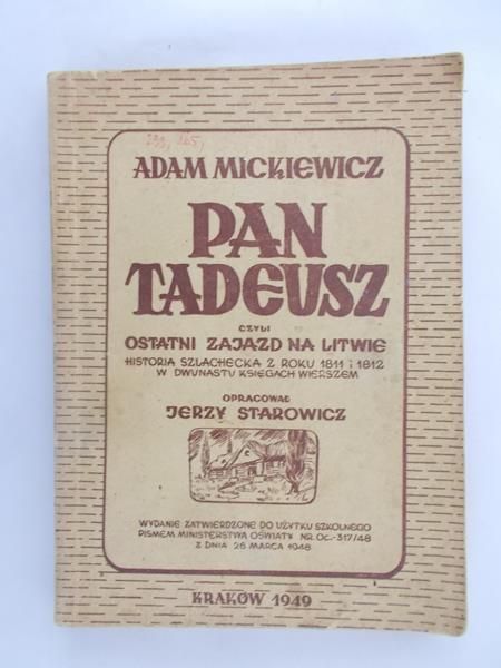 Mickiewicz Adam - Pan Tadeusz 1949 r.