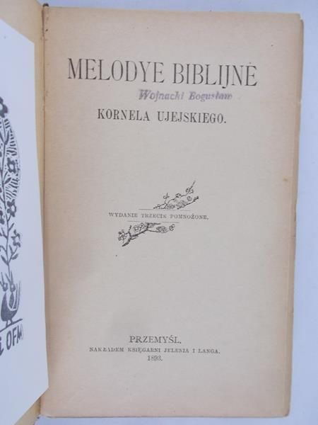 Melodye biblijne, 1893 r.