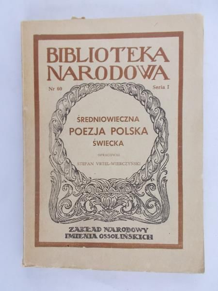 Średniowieczna poezja polska świecka, 1949 r.,  BN