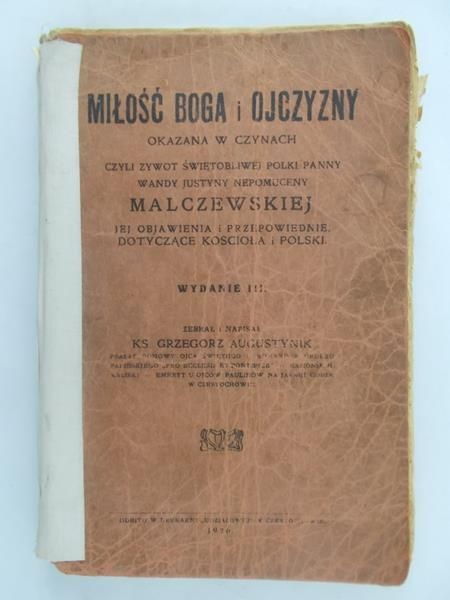 Augustynik Grzegorz - Miłość Boga i Ojczyzny, 1926