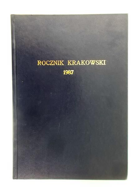 Rocznik Krakowski Tom LIII