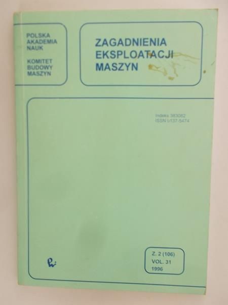 Zagadnienia eksploatacji maszyn