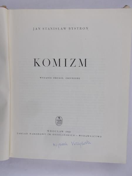 Bystroń Jan Stanisław - Komizm