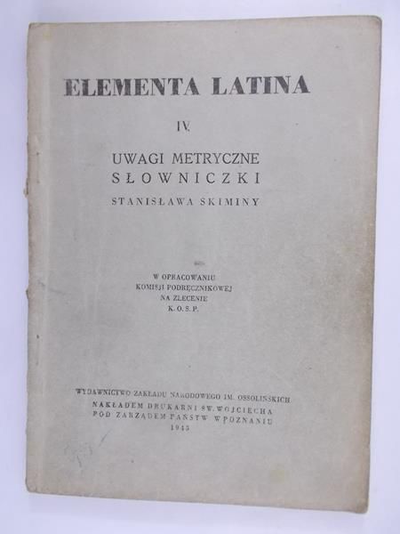 Elementa latina, 1945 r.