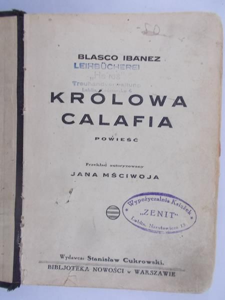 Królowa Calafia, 1930 r.