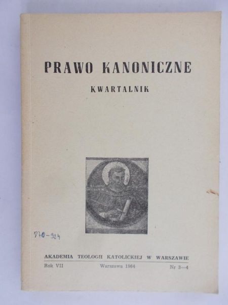 Prawo kanoniczne. Rok VII nr. 3-4
