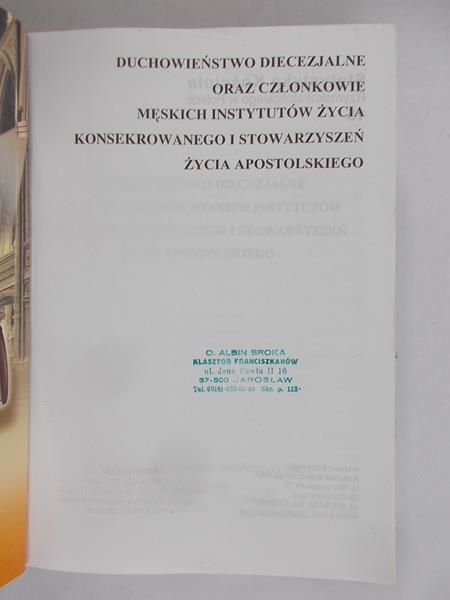 Zdaniewicz Witold (red.) -  Duchowieństwo diecezjalne oraz członkowie męskich instytutów życia konsekrowanego i stowarzyszeń życia apostolskiego