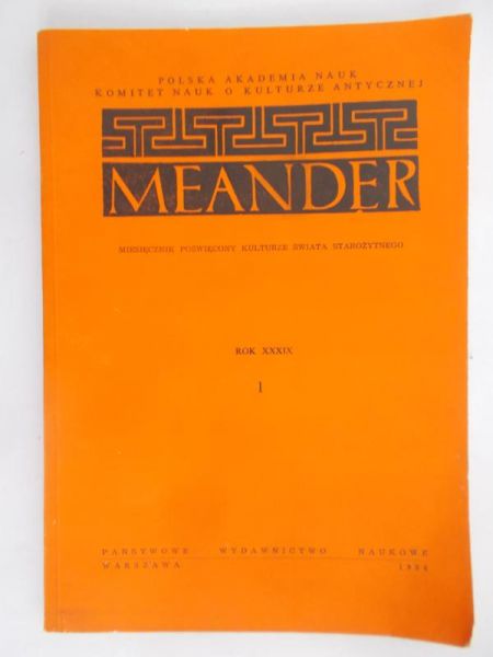 Winniczuk Lidia (red.) - Meander. Rok XXXIX 1