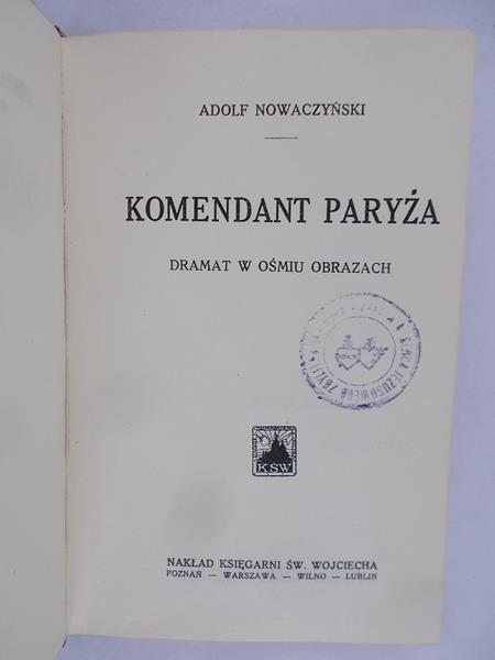 Nowaczyński Adolf - Komendant Paryża, ok. 1926 r
