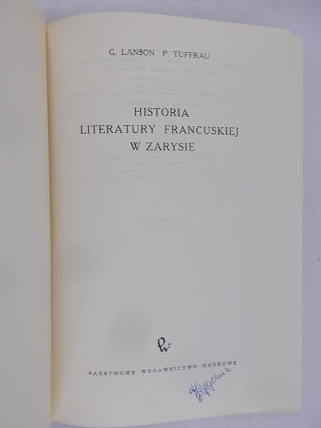 Lanson G. - Historia literatury francuskiej w  zarysie