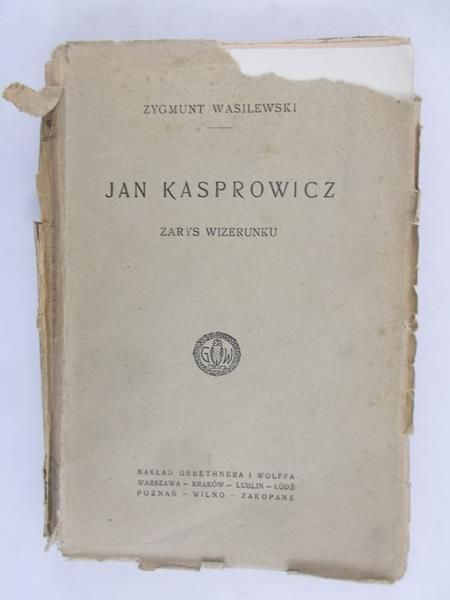 Wasilewski Zygmunt - Jan Kasprowicz, 1923 r.