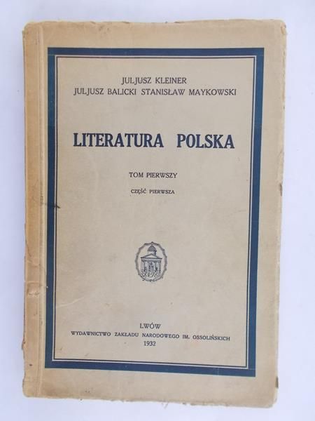 Kleiner Juliusz - Literatura Polska, 1933 r.