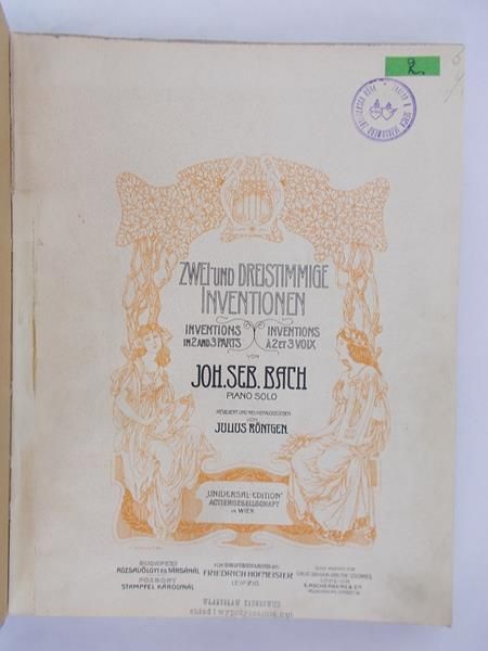 Bach Jan Sebastian - Zwei und dreistimmige inventionen