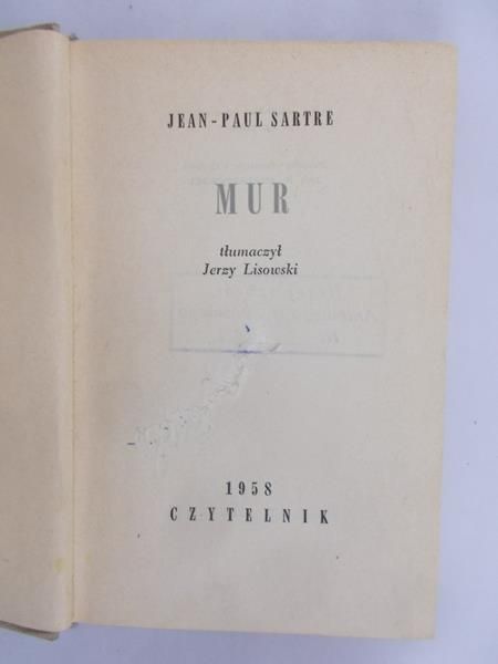 Sarte Jean-Paul - Mur