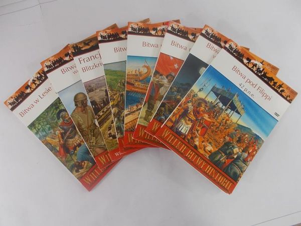 Wielkie bitwy historii, 8 książek + DVD