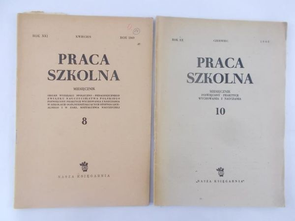 Praca szkolna 8/10,  1949/1948 r.