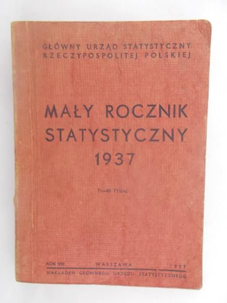 Mały rocznik statystyczny, 1937 r.