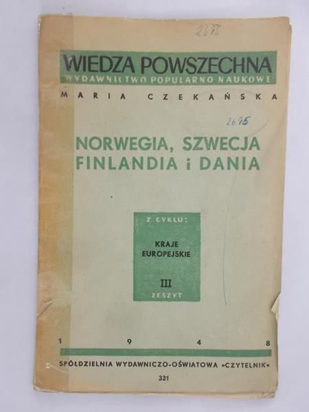 Czekańska Maria - Norwegia, Szwecja, Finlandia i Dania, 1948 r.