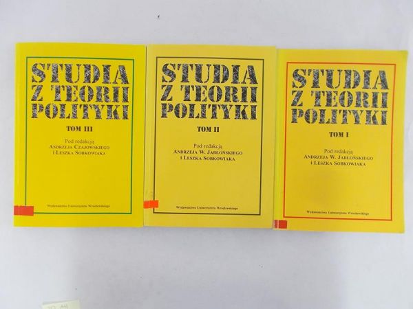 Sobkowiak Leszek (red.) - Studia z teorii polityki Tom I- II