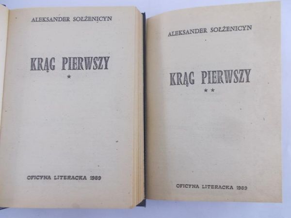 Sołżenicyn Aleksander  -Krąg pierwszy cz. 1,2