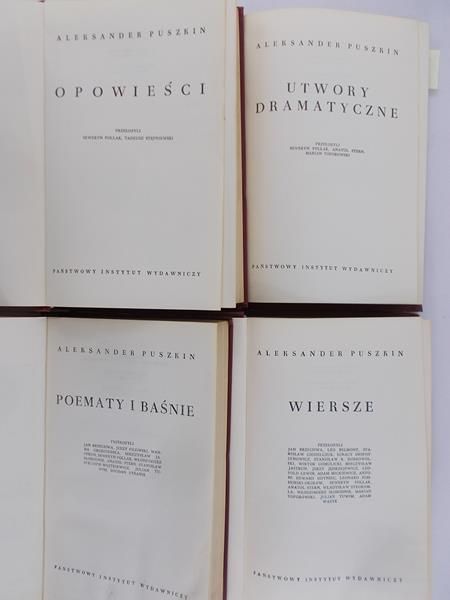 Puszkin Aleksander - Dzieła wybrane, Tom I, II,IV,V
