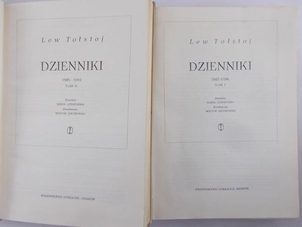 Tołstoj Lew - Dzienniki, Tom I-II