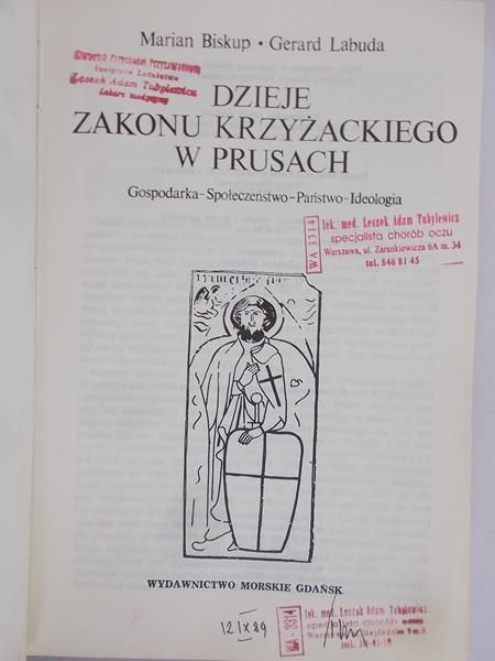 Biskup Marian - Dzieje zakonu krzyżackiego w Prusach