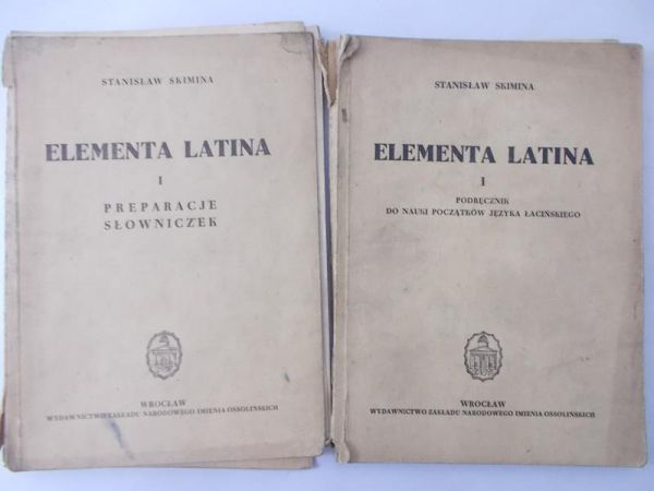Skimina Stanisław - Elementa Latina, 2 książki, 1949 r.
