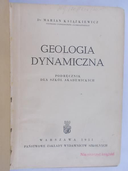 Książkiewicz Marian  - Geologia dynamiczna