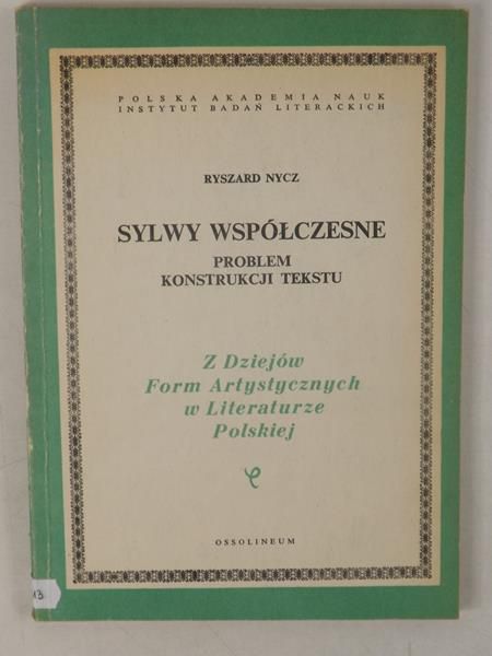Nycz Ryszard - Sylwy współczesne