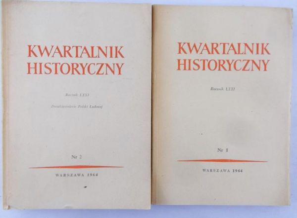 Leśnodorski Bogusław (red.) - Kwartalnik Historyczny nr 1-2 / 1964 r.
