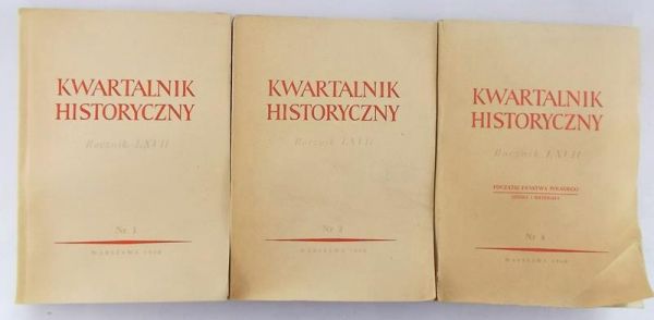 Leśnodorski Bogusław (red.) - Kwartalnik Historyczny nr 1,2,4 / 1960 r.