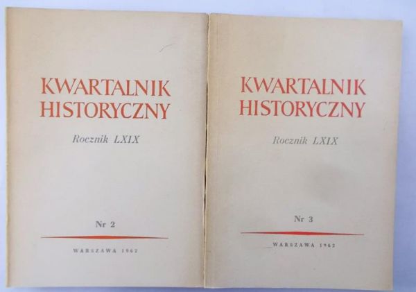 Leśnodorski Bogusław (red.) - Kwartalnik Historyczny nr 2-3 / 1962 r.